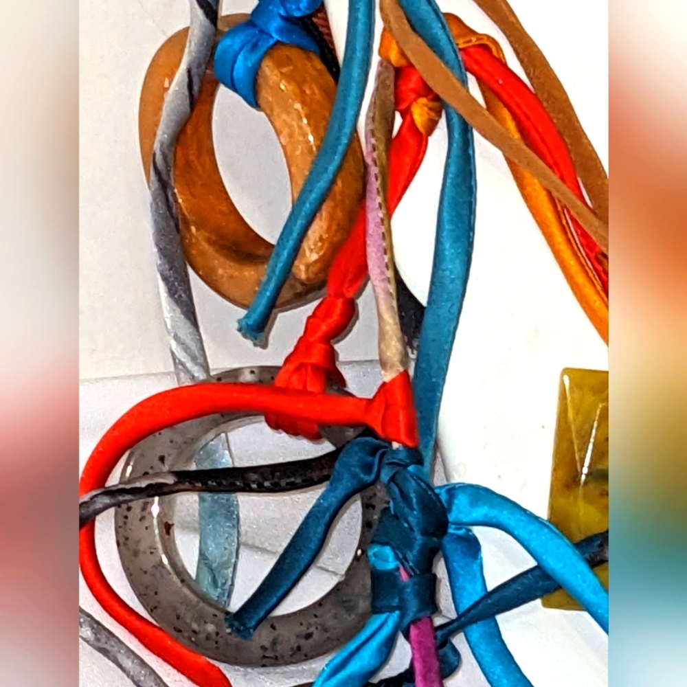 Silvia Tcherassi Rare Gemstone Couture Artisan Modern Art Necklace Avant Garde - Picture 4 of 16